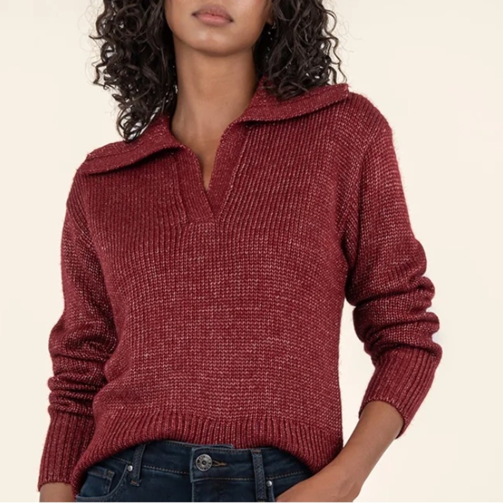 Kut from the Kloth Maroon V-Neck Sweater
